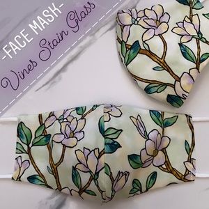 Adult Face Mask - Vines Stain Glass